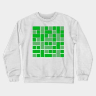 Green Monochromatic Rectangles Crewneck Sweatshirt